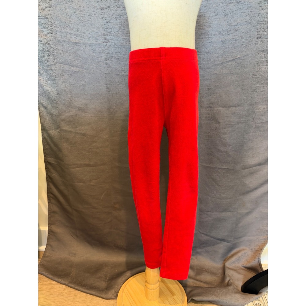 Hanna Andersson Girls Red Corduroy Velour Pull On Leggings Size 110 cm US 5